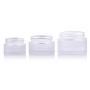 2PCS Round Glass Empty Cosmetic Bottles Jar Pot Containers Vials Case Box For Make Up Face Cream Lotion Eye Shadow Sample Nail Powder Salve Ointment(50ML /1.7oz)