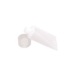 24PCS 10ml/0.33oz Mini Clear Plastic Facial Cleanser Soft Tube Bottle Empty Refillable Travel Sample Packing Container Storage Jar Pot Vial Dispenser with Flip Cap for Shampoo Toiletries (Transparent)