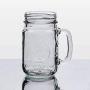 Set of 6 COUNTY FAIR Drinking/Storage Jar 16 oz. with Handle and Lids, Libbey Glass 97085 w/Signature Party Picks