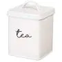 Cypress Home White Steel Kitchen Canisters, Set of 5 Cypress Home White Steel Kitchen Canisters, Set of 5