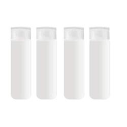 4PCS 18ML 0.6OZ White Empty Plastic Squeeze Bottles with Flip Cover Shampoo Lotion Shower Gel Emulsion Storage Holder Refillable Portable Container Jar Pot for Travel Vacation Daily Life Use