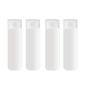 4PCS 18ML 0.6OZ White Empty Plastic Squeeze Bottles with Flip Cover Shampoo Lotion Shower Gel Emulsion Storage Holder Refillable Portable Container Jar Pot for Travel Vacation Daily Life Use