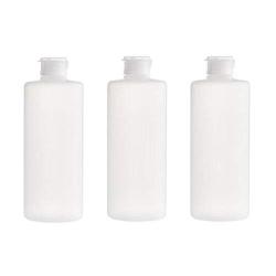 3Pcs 400ml Empty Refillable Clear Plastic Soft Tube Squeeze Bottle With Flip Cap Travel Bottle Makeup Cosmetic Toiletries Packing Storage Containers for Shampoo Body Wash Toner Lotion