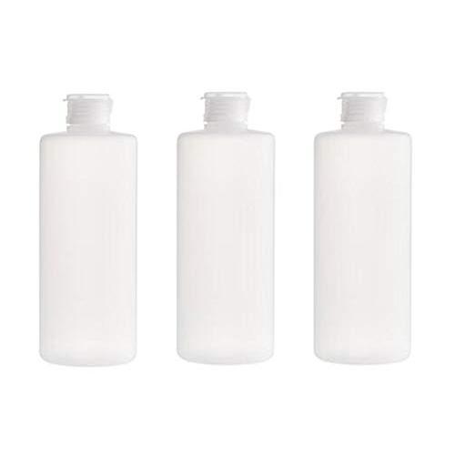 3Pcs 400ml Empty Refillable Clear Plastic Soft Tube Squeeze Bottle With Flip Cap Travel Bottle Makeup Cosmetic Toiletries Packing Storage Containers for Shampoo Body Wash Toner Lotion