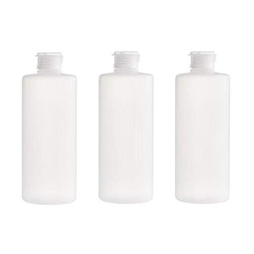 3Pcs 400ml Empty Refillable Clear Plastic Soft Tube Squeeze Bottle With Flip Cap Travel Bottle Makeup Cosmetic Toiletries Packing Storage Containers for Shampoo Body Wash Toner Lotion