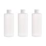 3Pcs 400ml Empty Refillable Clear Plastic Soft Tube Squeeze Bottle With Flip Cap Travel Bottle Makeup Cosmetic Toiletries Packing Storage Containers for Shampoo Body Wash Toner Lotion