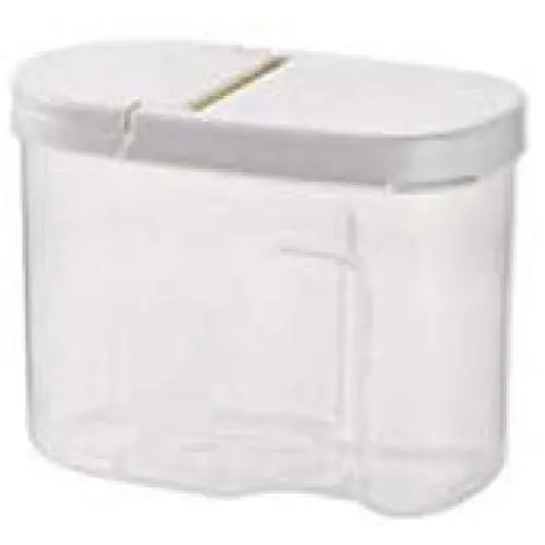 Transparent Plastic Grains Organizer Kitchen Dry Goods Storage Sealed Jars Food Container,White