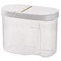 Transparent Plastic Grains Organizer Kitchen Dry Goods Storage Sealed Jars Food Container,White