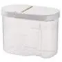 Transparent Plastic Grains Organizer Kitchen Dry Goods Storage Sealed Jars Food Container,White