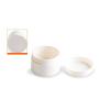 3PCS (50ML/1.7OZ) Shiny White Empty Plastic Boxes with Screw Cap Protable Travel Refillable Container Jar Facial Cream Face Eye Essence Hair Film Candy Honey Holder Trial Sample Case