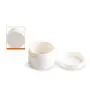 3 PCS (50 ML/1.7 OZ) Glänzende Weiße Leere Kunststoffboxen mit Schraubverschluss Tragbarer Wiederbefüllbarer Behälter Jar Für Gesichtcreme, Gesichtseliquid, Haarfilm, Süßigkeiten, Honig Probiergröße Fall