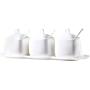 Mini Spice Jars Household ceramic square seasoning jar hotel kitchen seasoning box