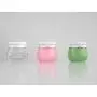 3 Pièces Mini Récipients de Crème Portables avec Bouchon Blanc, Pots de Récipient Plastique Réutilisables pour Cosmétiques et Crèmes Visage/Main (10g/0.35oz)