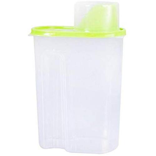 Plastic Separated Kitchen Food Cereal Grain Bean Rice Storage Container Box Storage HP green