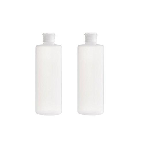 2PCS Transparent Refillable Empty Plastic Cosmetic Squeezable Vial Bottles Jar Pot with Flip Cap Toner Lotion Shower Gel Shampoo Storage Container (400ml/14oz)
