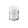 VASANA 1PCS 15ml/0.5oz Airless Pump Jars Empty Refillable Makeup Cosmetic Jar Containers Airless Lotion Cream Via Pot Storages Dispenser with Lids Air Pump Travel Jars(White)