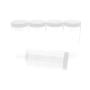 White Tall Large Plastic Jars 6 Pack (16 oz)
