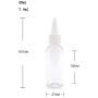 6 PCS 30ml/1oz Refillable Clear Plastic Tip Cap Bottle Vial Jars Makeup Cosmetic Containers Sample Storage Portable Travel Toiletries Bottle for Lotion Essential Oil Toner