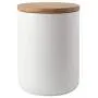 Bouteille en céramique TOPBATHY pour stockage alimentaire hermétique, boîte de cuisine avec couvercle en bois – taille moyenne (blanc) Bouteille en céramique TOPBATHY pour stockage alimentaire hermétique, boîte de cuisine avec couvercle en bois – taille moyenne (blanc)