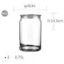 Glass Food Storage Containers With Locking Lids - Europe Brief tempered glass storage bottles jars transparent kitchen canister storage containers tea dried fruit Sizes glass jar