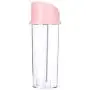 BESTONZON Creative Spice Jar Plastic Seasoning Box Transparent Buckle Type Spice Storage Container Kitchen Storage Bottle Jar with Automatic Cap (Pink)