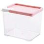 Rectangular Food Storage Bottle Transparent Grains Noodles Milk Moisture Proof Powder Jar Storage Box Organizer Tank,Pink-530Ml