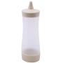 Flybloom Plastic Flask Jam Ketchup Squeeze Bottle Kitchen Cooking Tools (Beige)