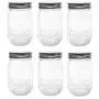 Bouteilles en verre Sunshine Mason Co. Regular Mouth 6 Pack avec Couvercles Plastiques Blancs Bouteilles en verre Sunshine Mason Co. Regular Mouth 6 Pack avec Couvercles Plastiques Blancs