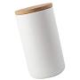 TOPBATHY Ceramic Jar Sealed Canister Food Storage Container with Wooden Lid for Loose Tea Coffee Bean Sugar Spice