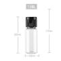 XINGZI 20PCS 15ml 0.5oz Empty Clear Plastic Bottle With Black Flip Cap Travel Sample Containers Vial Jars For Emollient Water Shower Gel Face Cream Emulsion