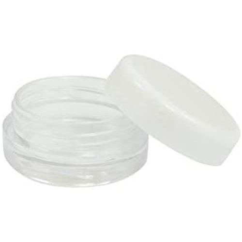 XTKID 5Pcs Plastic Small Jar Cosmetic Box Small Plastic Jar Cream Lip Balm Container Pots Cosmetic Packaging Jar (Color : White Cap, Size : 5g)