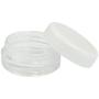 XTKID 5Pcs Plastic Small Jar Cosmetic Box Small Plastic Jar Cream Lip Balm Container Pots Cosmetic Packaging Jar (Color : White Cap, Size : 5g)