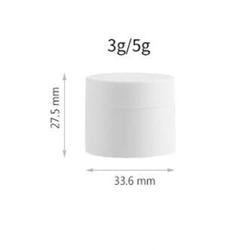 25Pcs White Mini Empty Refillable Plastic Cosmetic Sample Jars Makeup Cream Storage Container Bottle Vials For Face Cream Eye Cream Eyeshadow Nail Powder and More (3g)