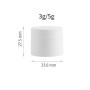 25Pcs White Mini Empty Refillable Plastic Cosmetic Sample Jars Makeup Cream Storage Container Bottle Vials For Face Cream Eye Cream Eyeshadow Nail Powder and More (3g)