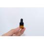 30Pcs Amber Glass Dropper Bottles Mini Empty Sample Vials Essential Oil Dropping Bottles Perfume Jars Cosmetic Container with Glass Eye Dropper and Black Caps (1ml)