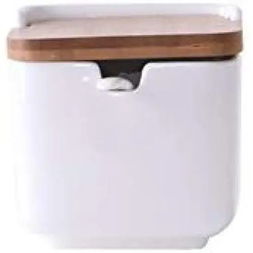Spice jar set,Spice storage containers Small spice jars Ceramic spice jar Kitchen containers Ceramic spice jars with lid and spoon-A
