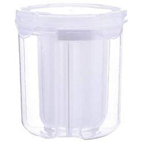 Grain Canister Food Sealed Storage Container Clear Plastic Glass Jar Compatible For Loose Tea Coffee Bean Sugar Salt 1100/700ml,4 Grid Plastic S