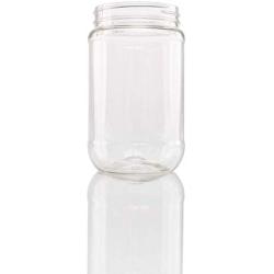 Plastic Wide Mouth Jar with Pressurized Screw On Lid Pack of 12 (16 oz) Crystal Clear Storage Container with White Pressure Sealed Foam Lined Cap