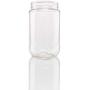 Plastic Wide Mouth Jar with Pressurized Screw On Lid Pack of 12 (16 oz) Crystal Clear Storage Container with White Pressure Sealed Foam Lined Cap