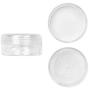 Palm Kloset Clear Round Plastic Tins Storage Containers screw Lids Jars 12 Set