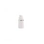 3 Pcs 15ML 0.5OZ White Airless Pump Press Bottle with Silver Coil Transparent Lid Empty Refillable Portable Buckle PP Container Cream Emulsion Essence Serum Vial Makeup Holder Pot Jar Pot