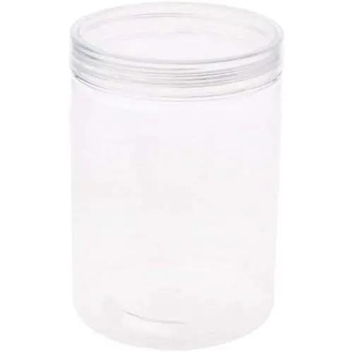 Contenants Ronds en PET Transparent XISAOK, Pots à Condiments Scellés avec Couvercle Transparent Contenants Ronds en PET Transparent XISAOK, Pots à Condiments Scellés avec Couvercle Transparent