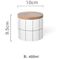 Round Heat Resistant Ceramic Sealed Tank Large Storage Jar 3Pcs/ Set With Lid Sugar Food Storage Box Decor Storage Bottle,S