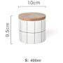 Round Heat Resistant Ceramic Sealed Tank Large Storage Jar 3Pcs/ Set With Lid Sugar Food Storage Box Decor Storage Bottle,S