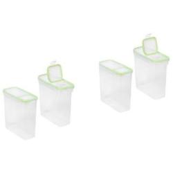 World Kitchen Snapware 15.3 Cup Slim Rectangle Airtight Food Storage Container w/ Fliptop Lid - Clear- Set of 4