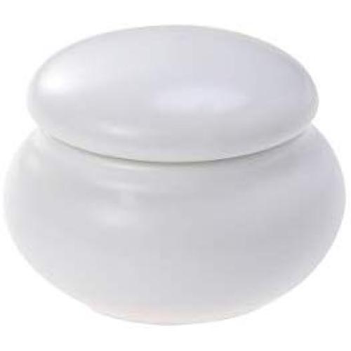 BESTONZON Mini Ceramics Cream Rouge Storage Tank Portable Travel Makeup Sealed Bottle White