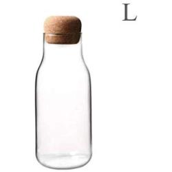 Glass Jars Jar Transparent Storage Can Cork Stopper Bottle Small Glass Bottle Containers Sealed Tea Coffee Storage Tank,L