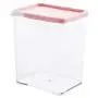Ensemble de rangement alimentaire en verre et plastique, bocaux hermétiques pour grain, fruits secs, biscuitier, rangement, rose, 530ml Ensemble de rangement alimentaire en verre et plastique, bocaux hermétiques pour grain, fruits secs, biscuitier, rangement, rose, 530ml