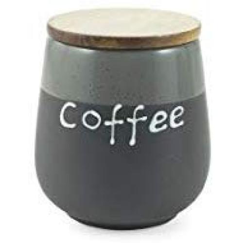Villa dEste Home Tivoli Coffee Jar, Stoneware, Black, One Size