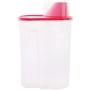 UPKOCH Food Storage Container with Lids Airtight Cereal Sealed Plastic Pantry Canisters Container Keeper for Dry Fruits Grain Spice Snacks Size L(Pink)